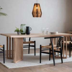 Okonma Rectangular Wooden Dining Table In Oak - UK