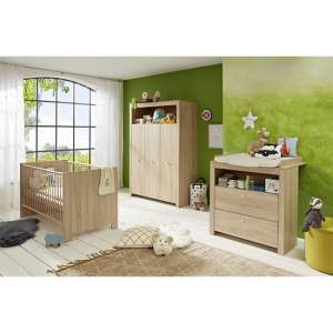 Oley Baby Room Wooden Furniture Set In Sagerau Light Oak - UK