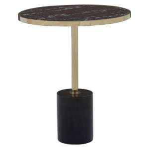 Orizone Black Marble End Table With Gold Steel Frame - UK