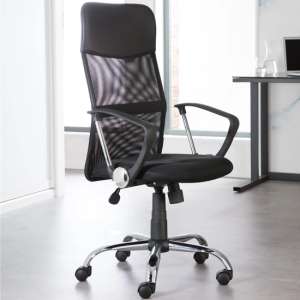 Orland Home Office Chair With PU Headrest In Black - UK