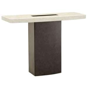 Panos Marble Console Table In Natural And Lacquer - UK