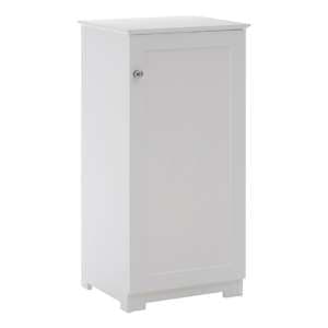 Partland Wooden Bathroom Cabinet With 1 Door In White - UK