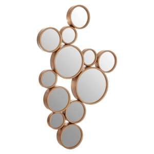 Persacone Small Multi Bubble Design Wall Mirror In Gold Frame - UK