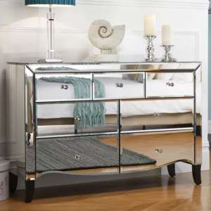 Polearm Mirrored Chest Of 7 Drawers In Silver - UK