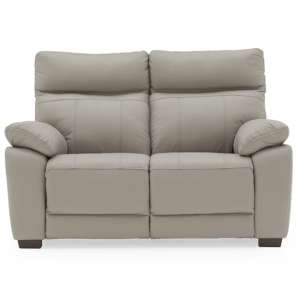 Posit Leather 2 Seater Sofa In Light Grey - UK