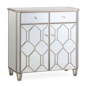 Rose Mirrored Sideboard With 2 Doors And 2 Drawers In Silver - UK