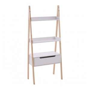 Rosta Wooden Shelving Storage Unit In White And Natural - UK
