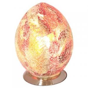 Mosaic Red Egg Lamp - UK