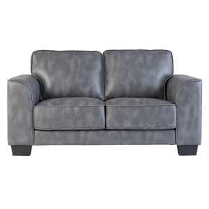 Salford Fabric 2 Seater Sofa In Distressed Grey - UK