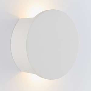 Sanna LED Wall Light In Smooth White Plaster - UK