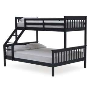 Selex Triple Sleeper Wooden Bunk Bed In Blue - UK