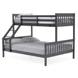 Selex Triple Sleeper Wooden Bunk Bed In Grey - UK