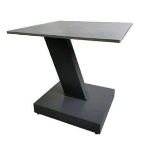 Sokode Ceramic Side Table In Matt Grey - UK