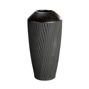 Sombre Ceramic Small Decorative Vase In Matt Black - UK