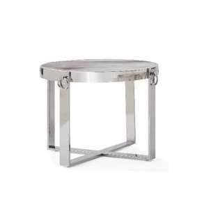 Sophie Marble End Table With Polished Stainless Steel Frame - UK