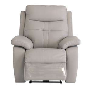 Sotra Fabric Electric Recliner Armchair With USB In Light Grey - UK