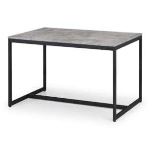 Salome Wooden Dining Table In Concrete Effect - UK