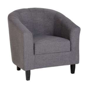 Trinkal Fabric Upholstered Tub Chair In Grey - UK