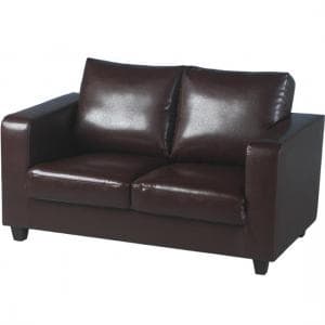 Trinkal 2 Seater Sofa In A Box Made of Brown Faux Leather - UK