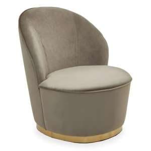 Teos Kids Mink Plush Velvet Swivel Tub Chair With Gold Base - UK