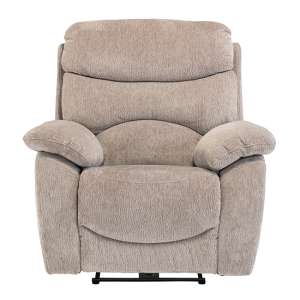 Toccoa Fabric Electric Recliner Armchair In Mink - UK