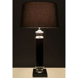 Trento Fabric Shade Table Lamp In Black - UK