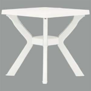 Turlock Square Plastic Bistro Table In White - UK
