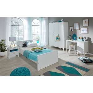 Valdo Baby Room Wooden Furniture Set 8 In White - UK