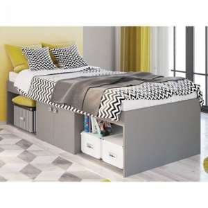 Valerie Kids Low Sleeper Cabin Storage Bed In Grey - UK