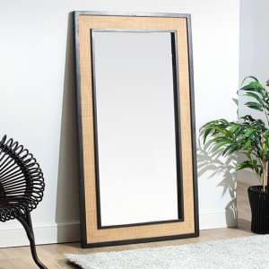 Vlore Long Floor Cheval Mirror With Black Wooden Frame - UK