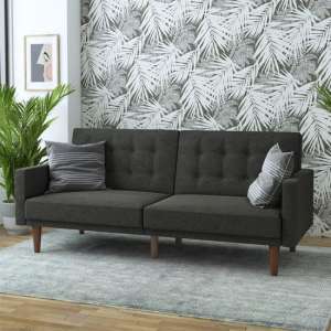 Weiser Linen Fabric Futon Sofa Bed In Grey - UK