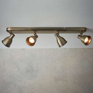 Westbury LED 4 Lights Plate Spotlight In Antique Brass - UK
