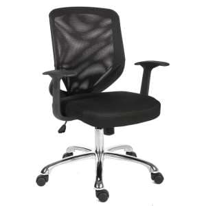 Wildon Home Office Chair in Black Fabric With Mesh Back - UK