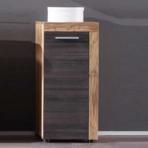 Wildon Bathroom Storage Cabinet In Walnut Touch Wood Dark Brown - UK