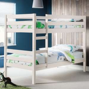 Cailean Wooden Bunk Bed In Surf White - UK