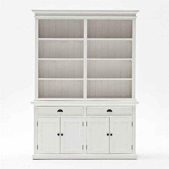 Allthorp Solid Wood Display Cabinet In White With 4 Doors_6