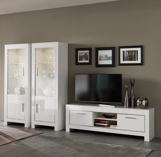 Lorenz Living Room Set In White High Gloss And LED Lighting_1