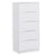 Manhattan Tall High Gloss Chest Of 5 Drawers In White_4