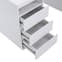Sydney High Gloss Computer Desk In White With 3 Drawers_8