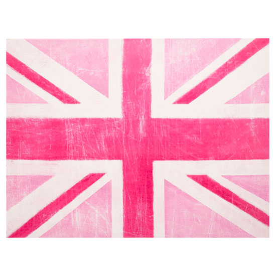 Pink Union Jack Wall Art, 000423