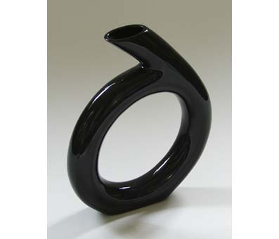 Black Circular Vase - Small