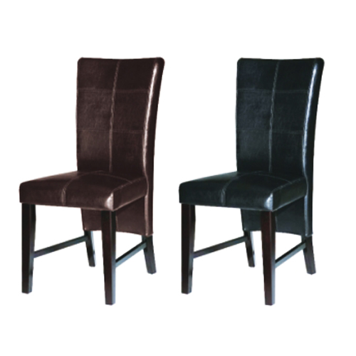 Stitched Faux Leather Dining Chair