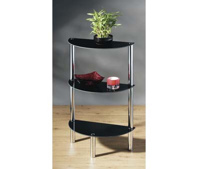 3 tier half moon glass display stand/unit 2401192