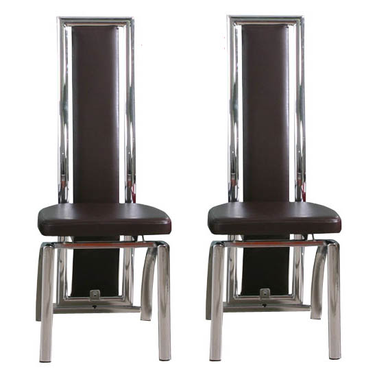 Chicago Faux Leather Dining Chair In White With Chrome Frame