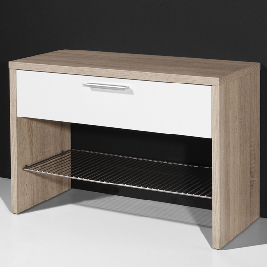 White Storage Bench