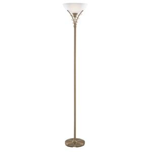 Product photograph of Linea Antique Brass Twist Floor Lamp from Furniture in Fashion