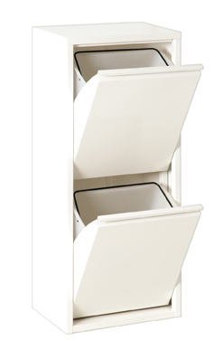 TidyBin - White stylish hideaway dustbin 56300