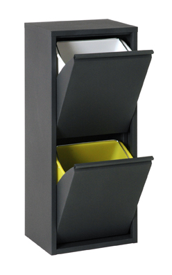 TidyBin - Black stylish hideaway dustbin 56800