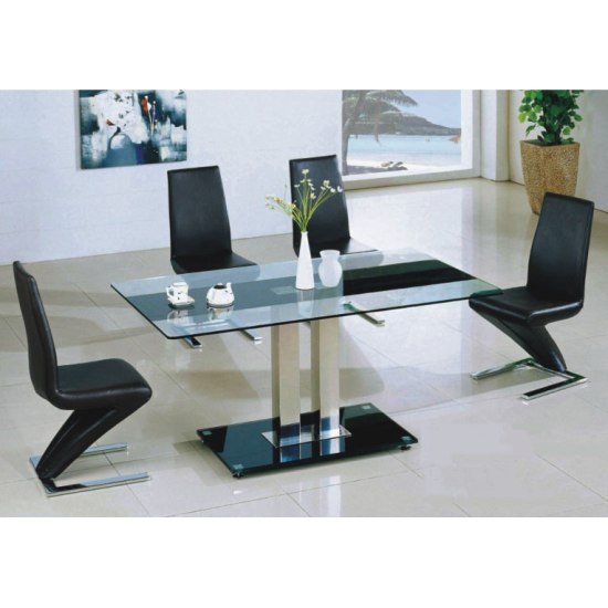 Omega Glass Dining Room Table Only