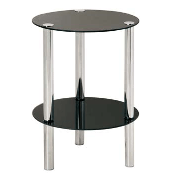 2 Tier occasional Round glass table 90543